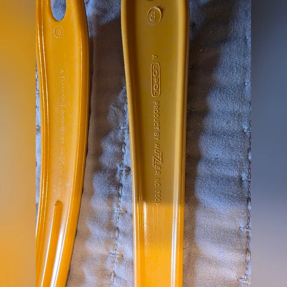 Vintage Kitchen Spoons and Slotted Utensils - Yellow, Blue, cream - Picture 3 of 5